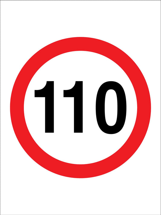 110km Speed Sign