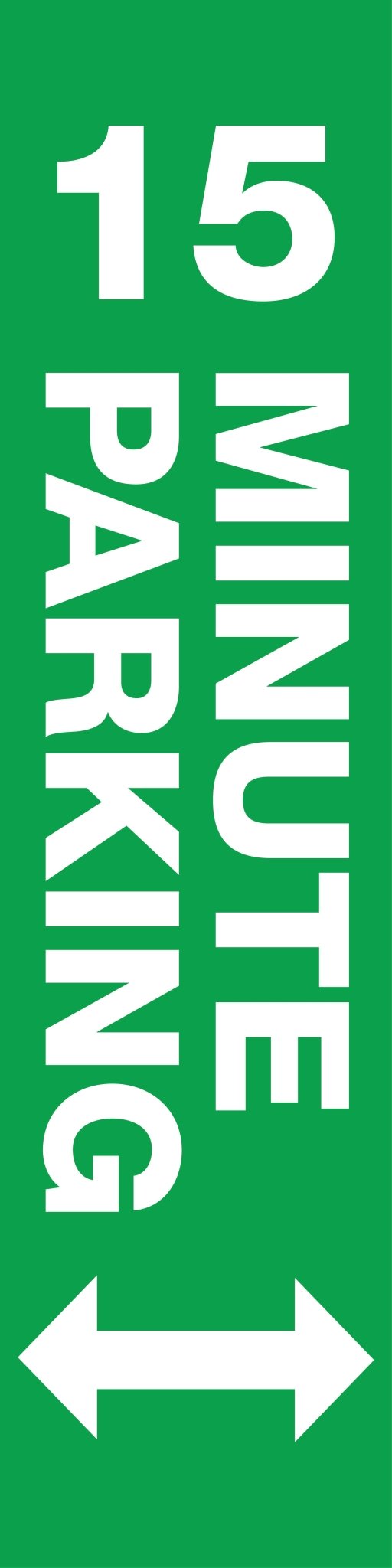 15 Minute Parking - Corflute Bollard Cover - New Signs