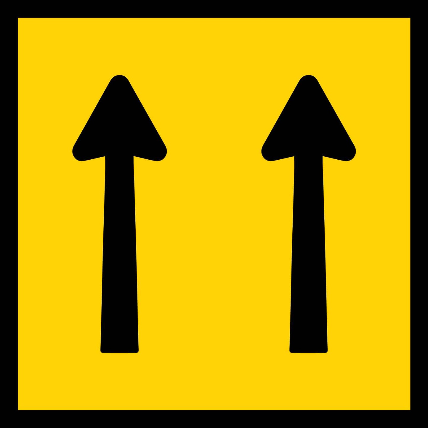 2 Straight Arrows Multi Message Traffic Sign - New Signs