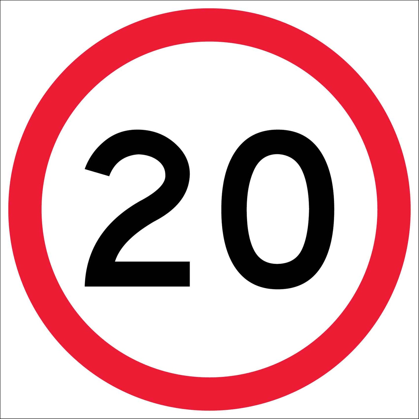 20km Multi Message Traffic Sign
