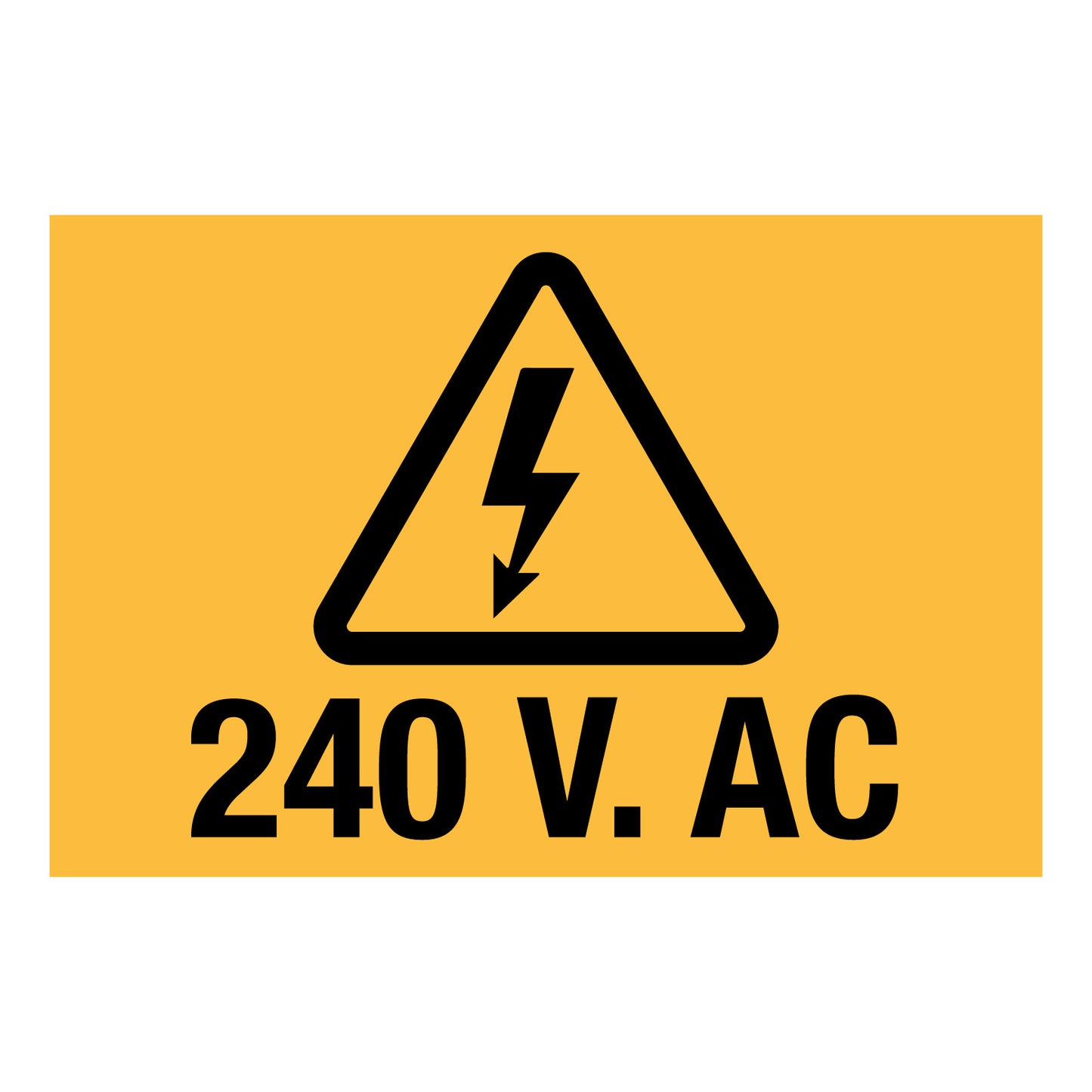 240 V AC (Rectangle) Decal