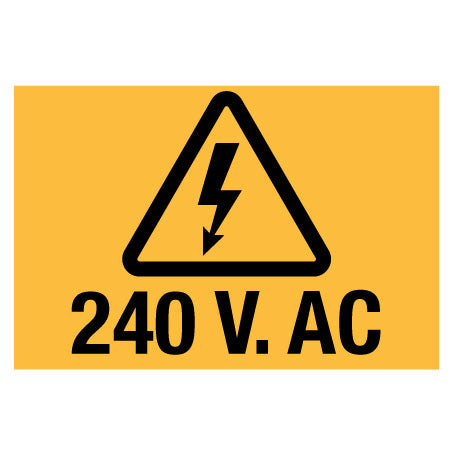 240 V AC Decal