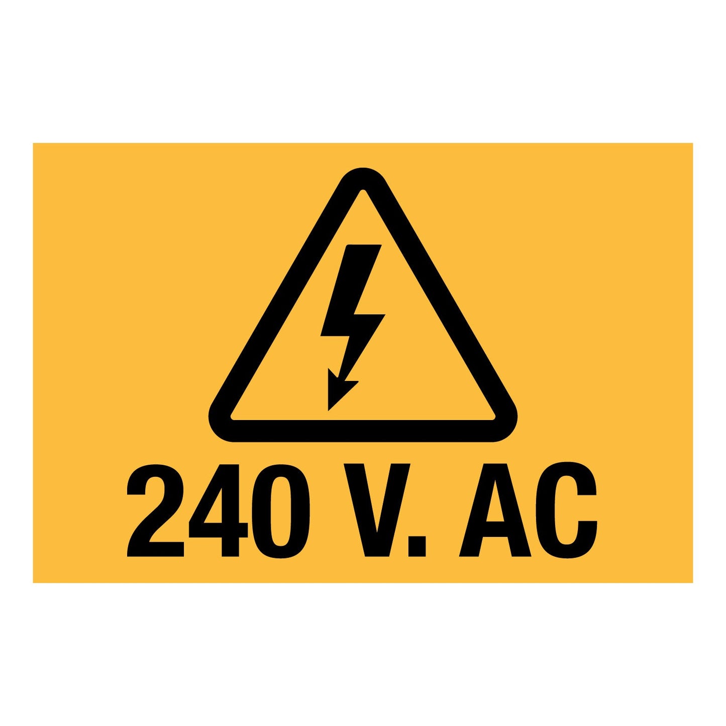 240 V AC (Rectangle) Decal - New Signs
