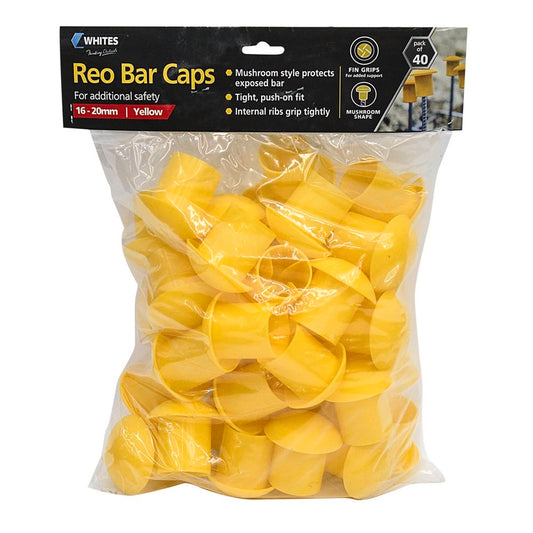 Yellow Reinforcing Bar Caps (40 Pack)
