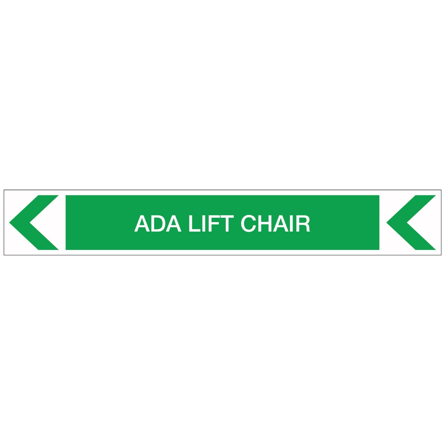 Pool/Spa - ADA Lift Chair (Left) - Pipe Marker Sticker