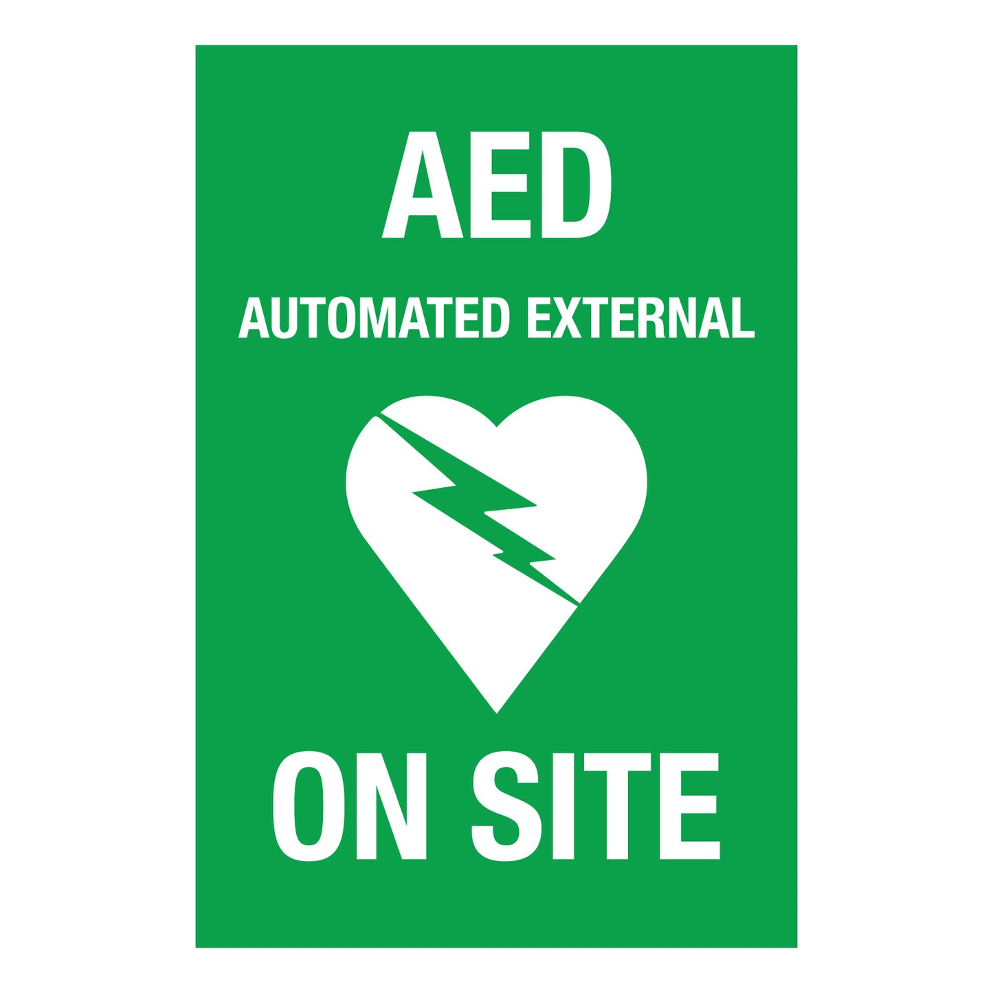 AED Defibrillator (Rectangle) Decal