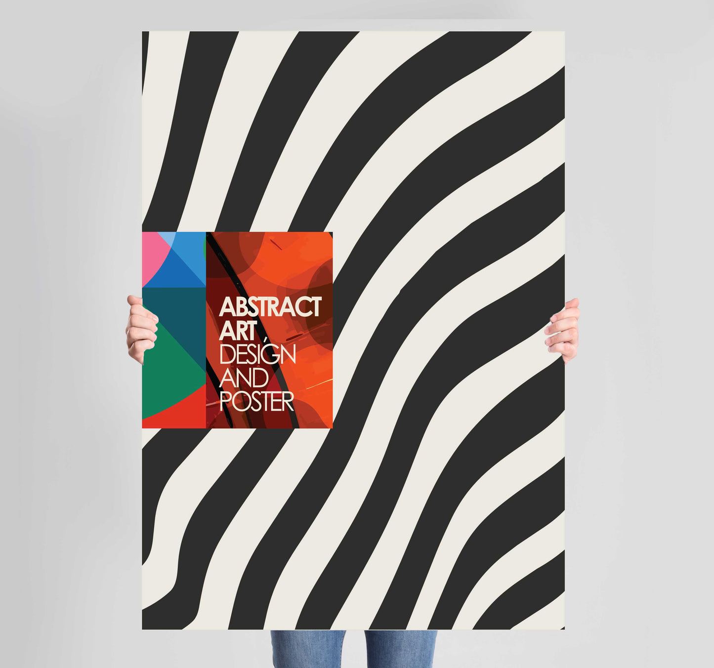 Abstract Black and White Zebra Poster Wall Art Prints
