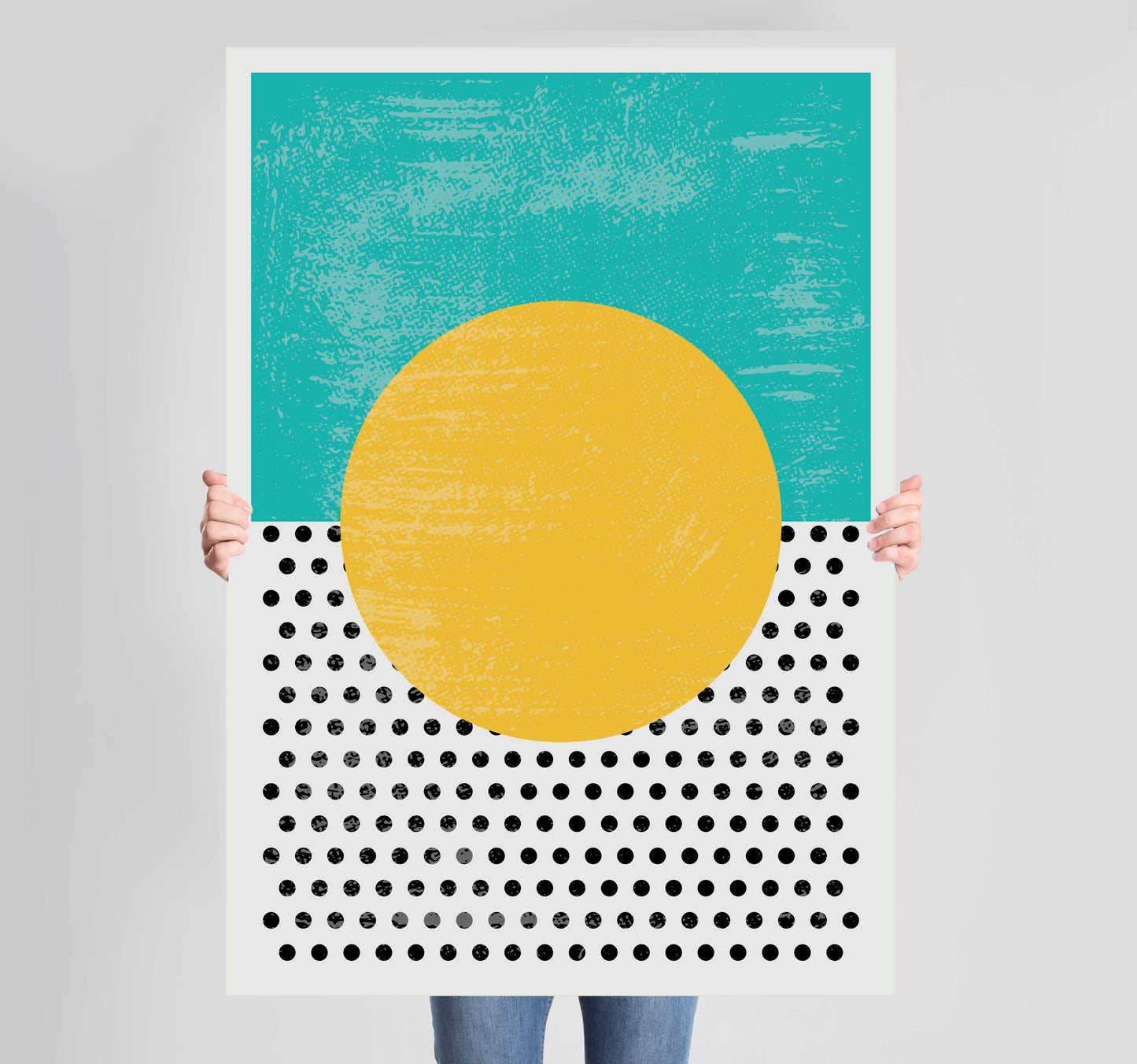 Abstract Shapes Green Poster Wall Art Prints