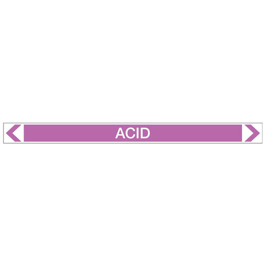 Alkalis / Acids - Acid - Pipe Marker Sticker