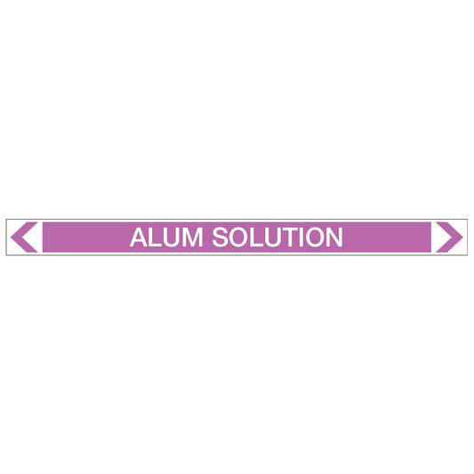 Alkalis / Acids - Alum Solution - Pipe Marker Sticker