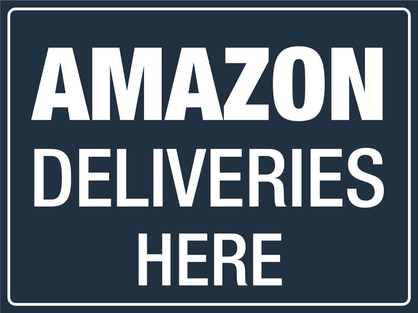 Amazon Deliveries Sign