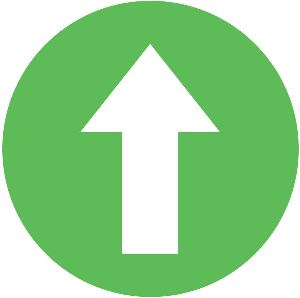 Green & White Directional Arrow Floor Sticker - Anti Slip