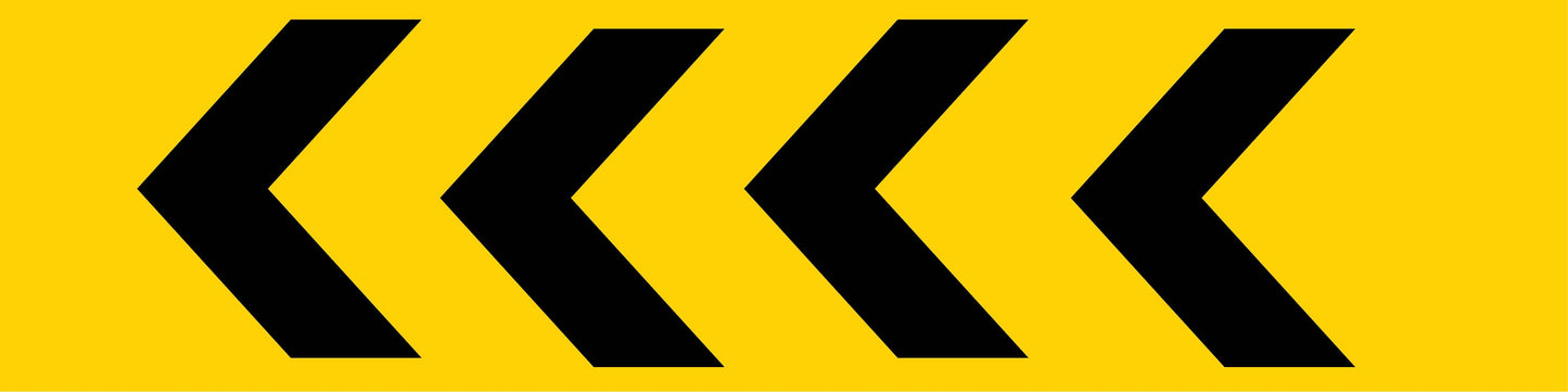 Arrow Left - Landscape Corflute Toblerone Signs