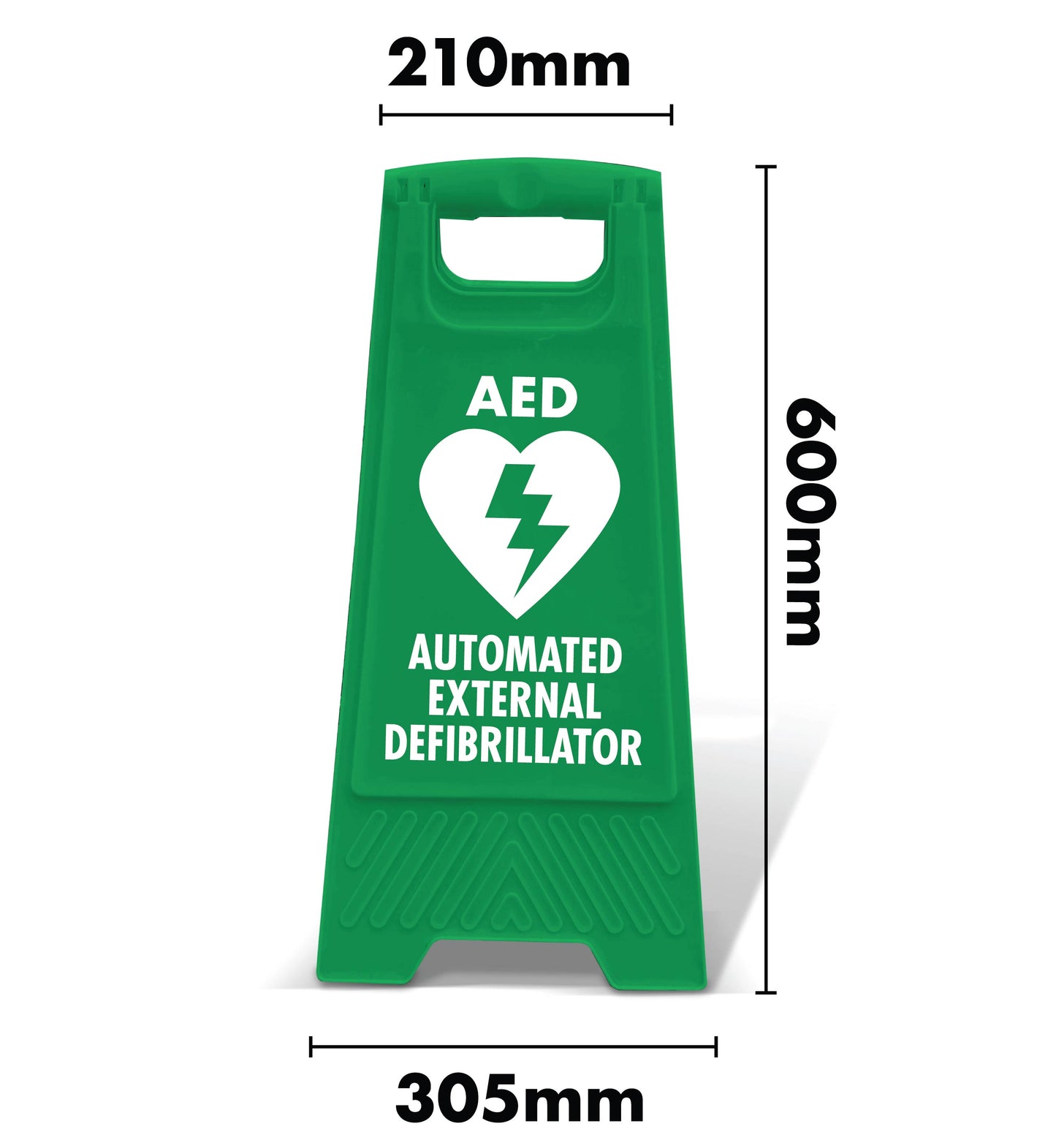 Green A-Frame - Automated External Defibrillator