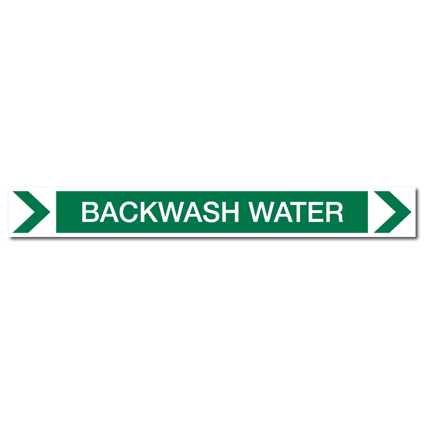 Pool/Spa - Backwash Water (Right) - Pipe Marker Sticker