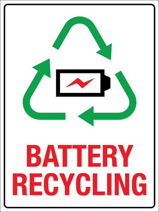 Battery Recycling Sign
