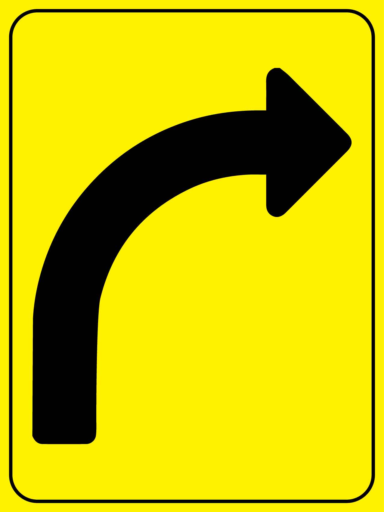 Bent Arrow Right Sign