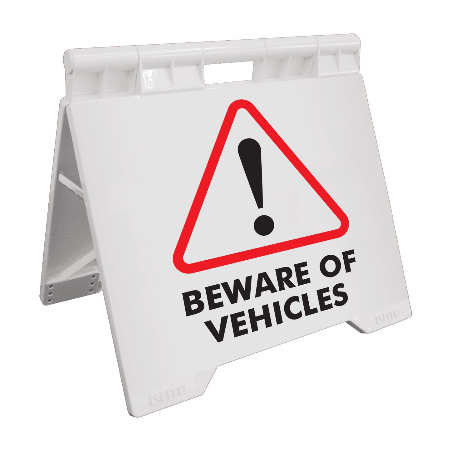 Beware Of Vehicles - Evarite A-Frame Sign