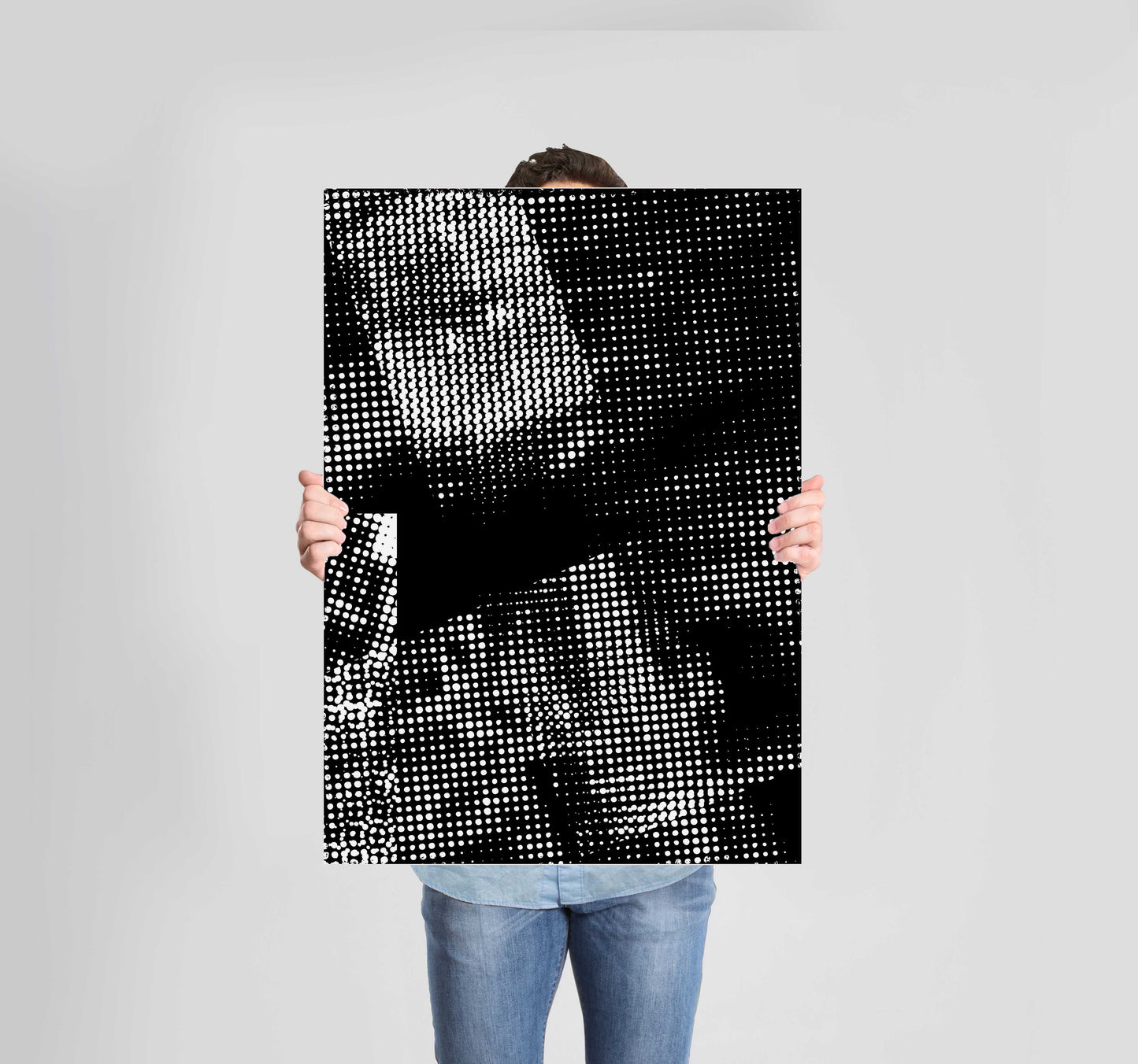 Black Abstract Poster Wall Art Prints (Set of 4)