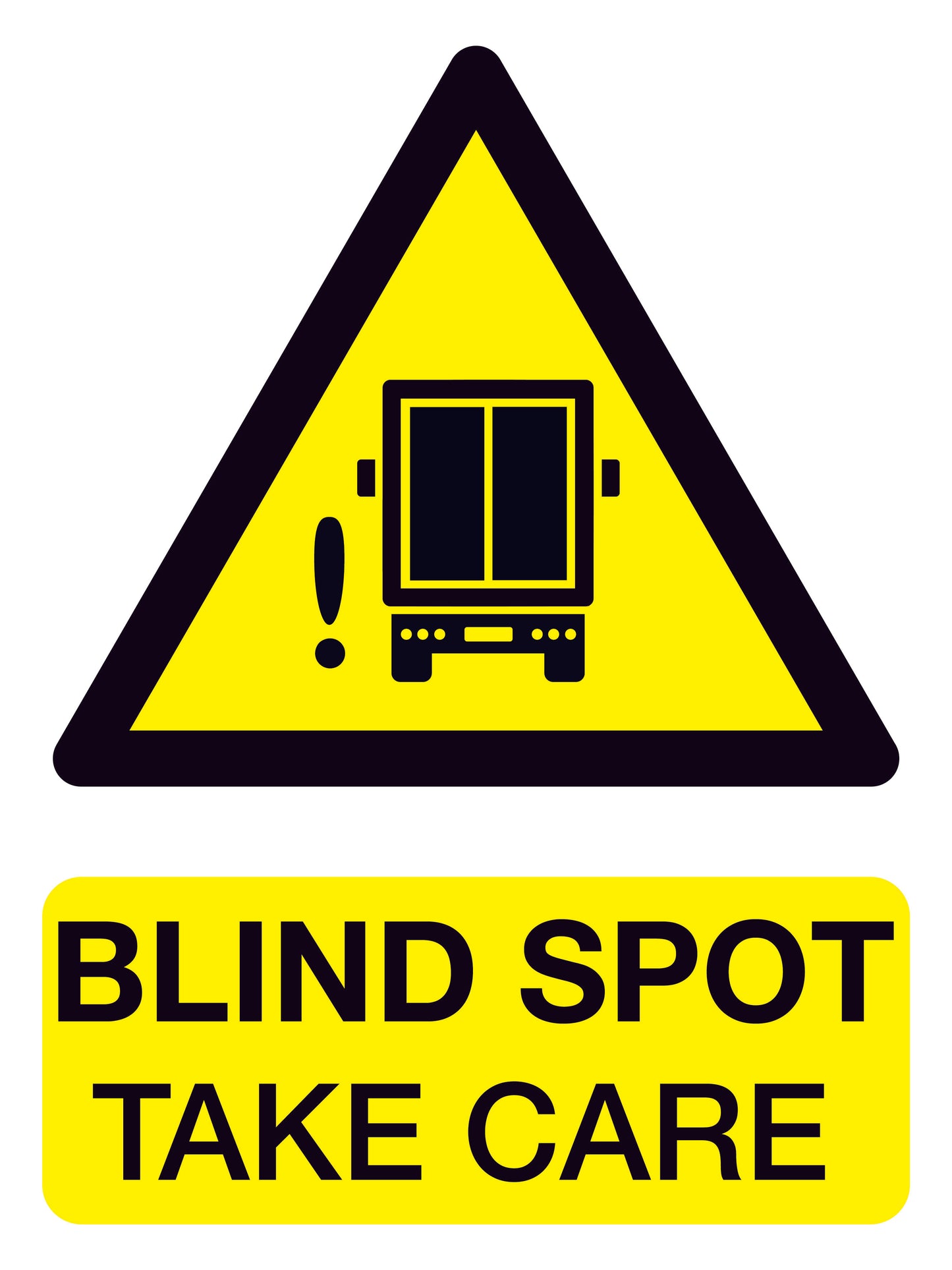 Blind Spot Take Care Sign