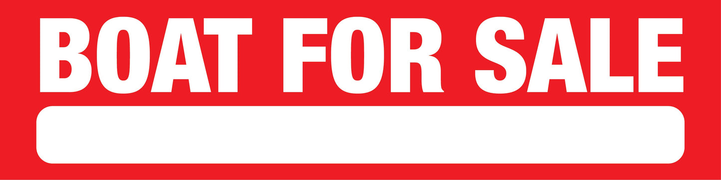 Boat For Sale - Landscape Corflute Toblerone Signs