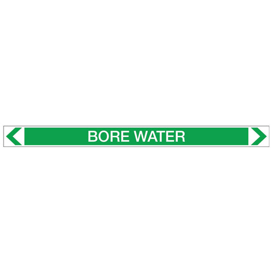 Water - Bore Water - Pipe Marker Sticker