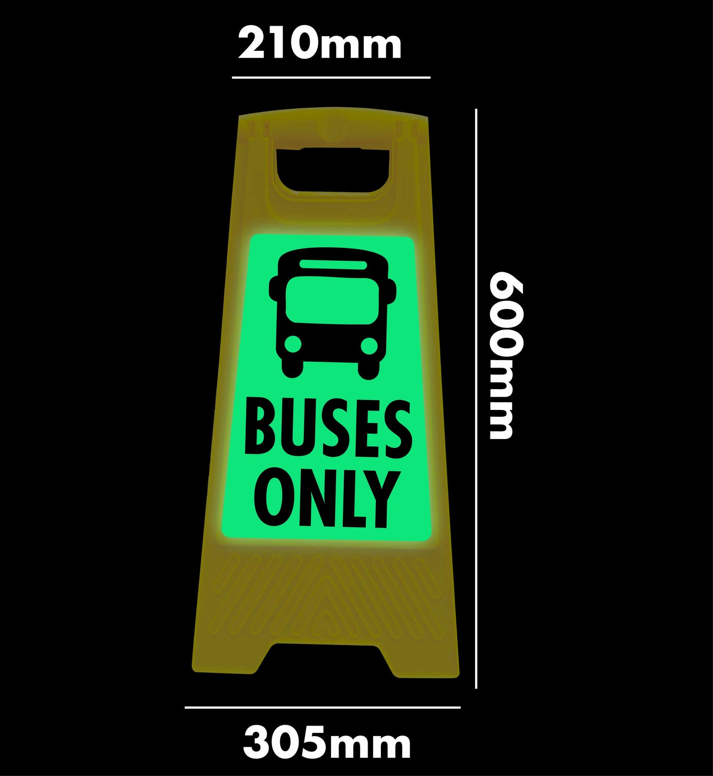 Glow In The Dark - Yellow A-Frame - Buses Only