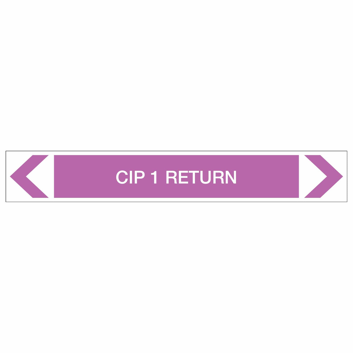 Alkalis / Acids - CIP 1 Return - Pipe Marker Sticker