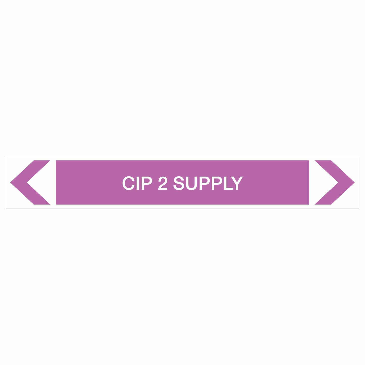 Alkalis / Acids - CIP 2 Supply - Pipe Marker Sticker