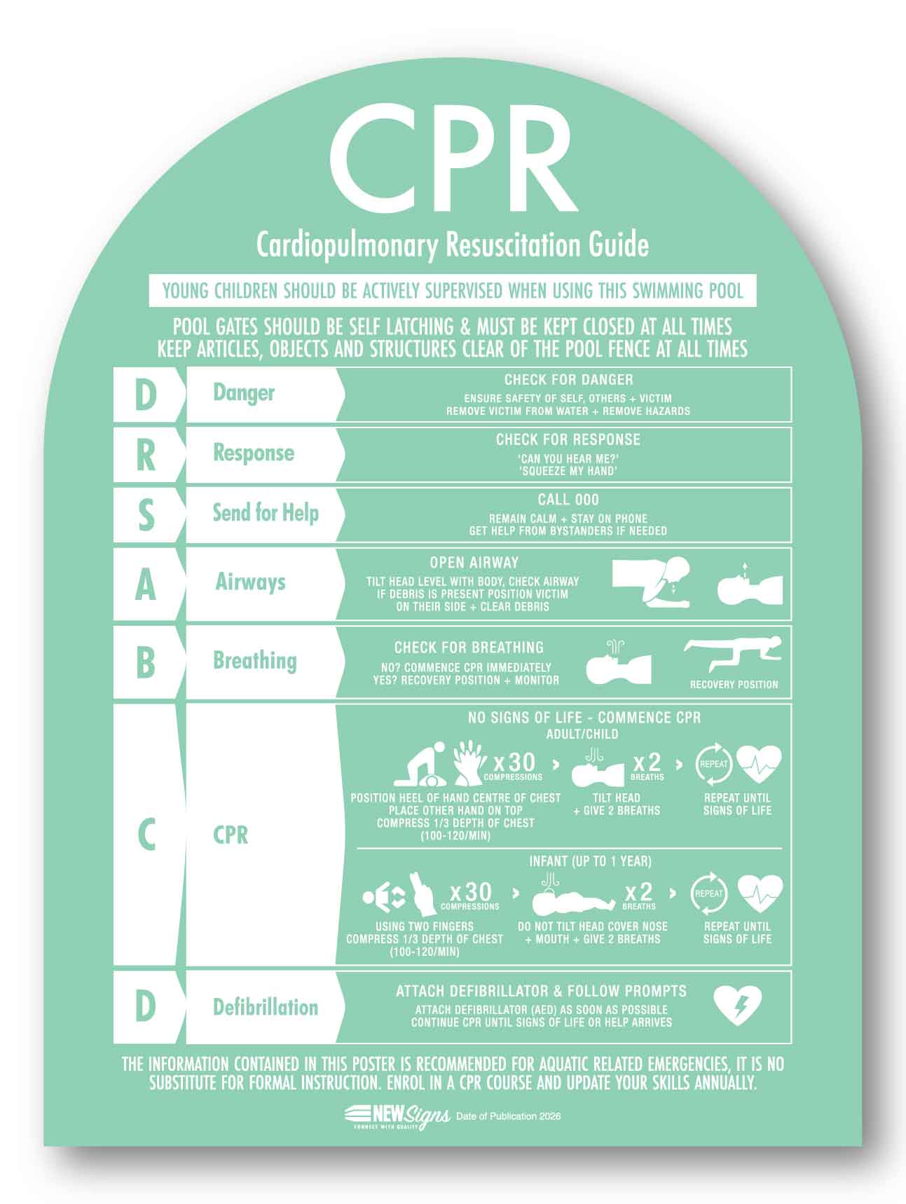 CPR Sign Arch Mint Background