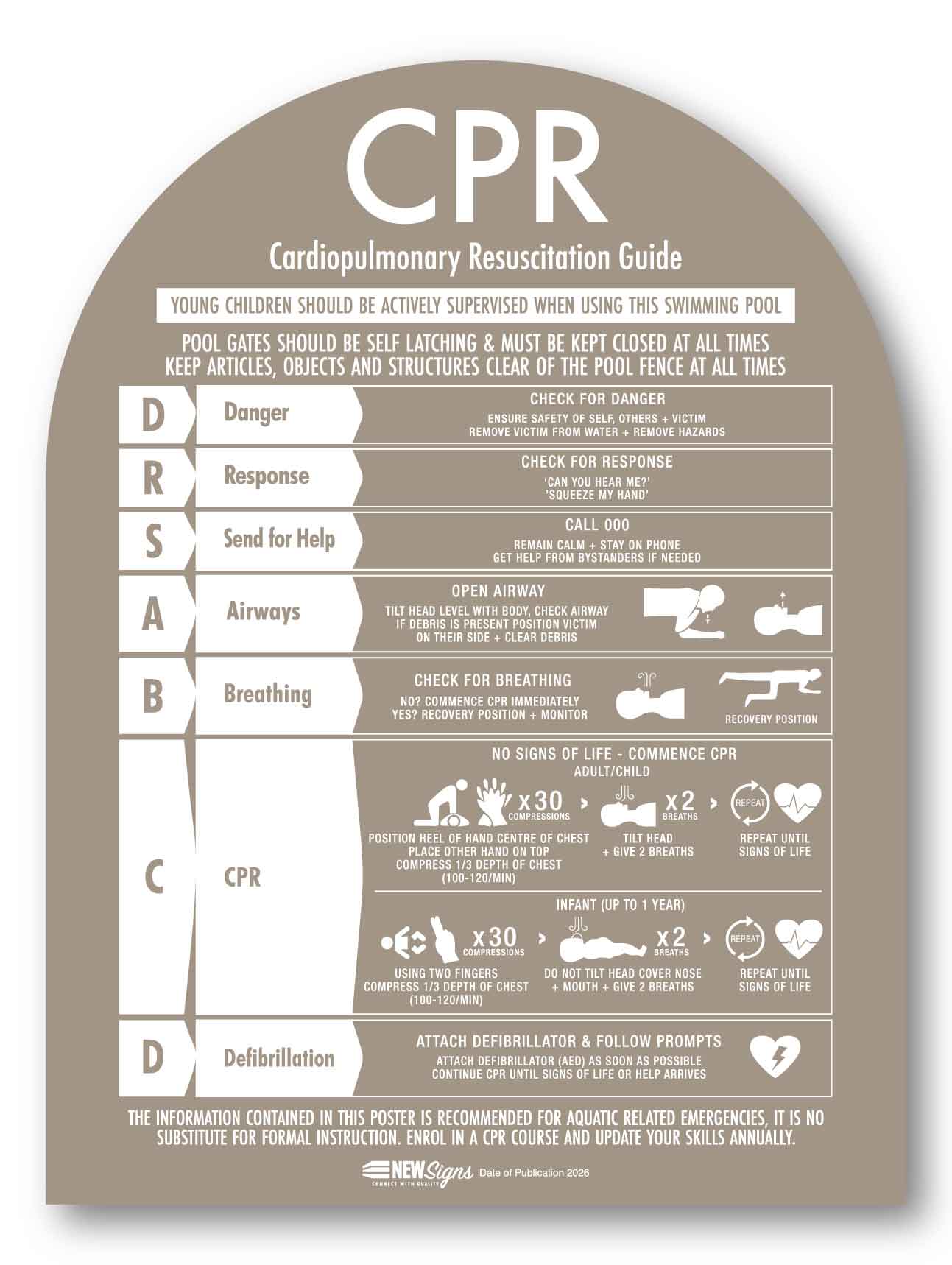 CPR Sign Arch Timber Background