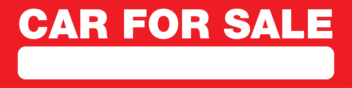 Car For Sale - Landscape Corflute Toblerone Signs