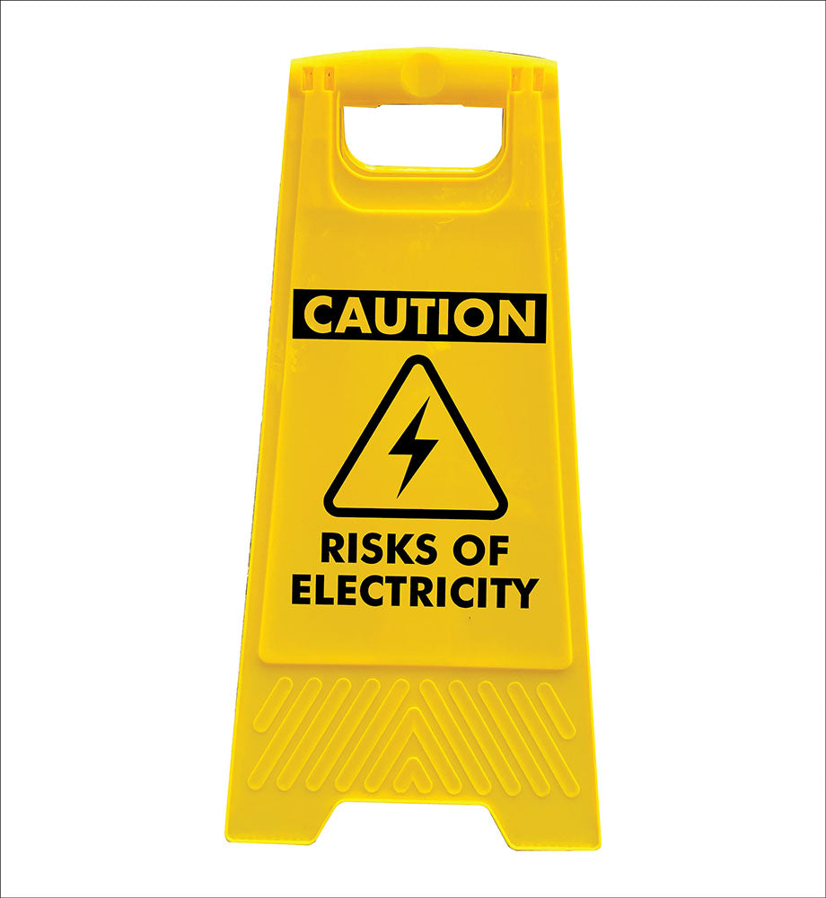 Yellow A-Frame - Caution Risk Of Electricity