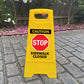 Yellow A-Frame - Caution Stop Sidewalk Closed