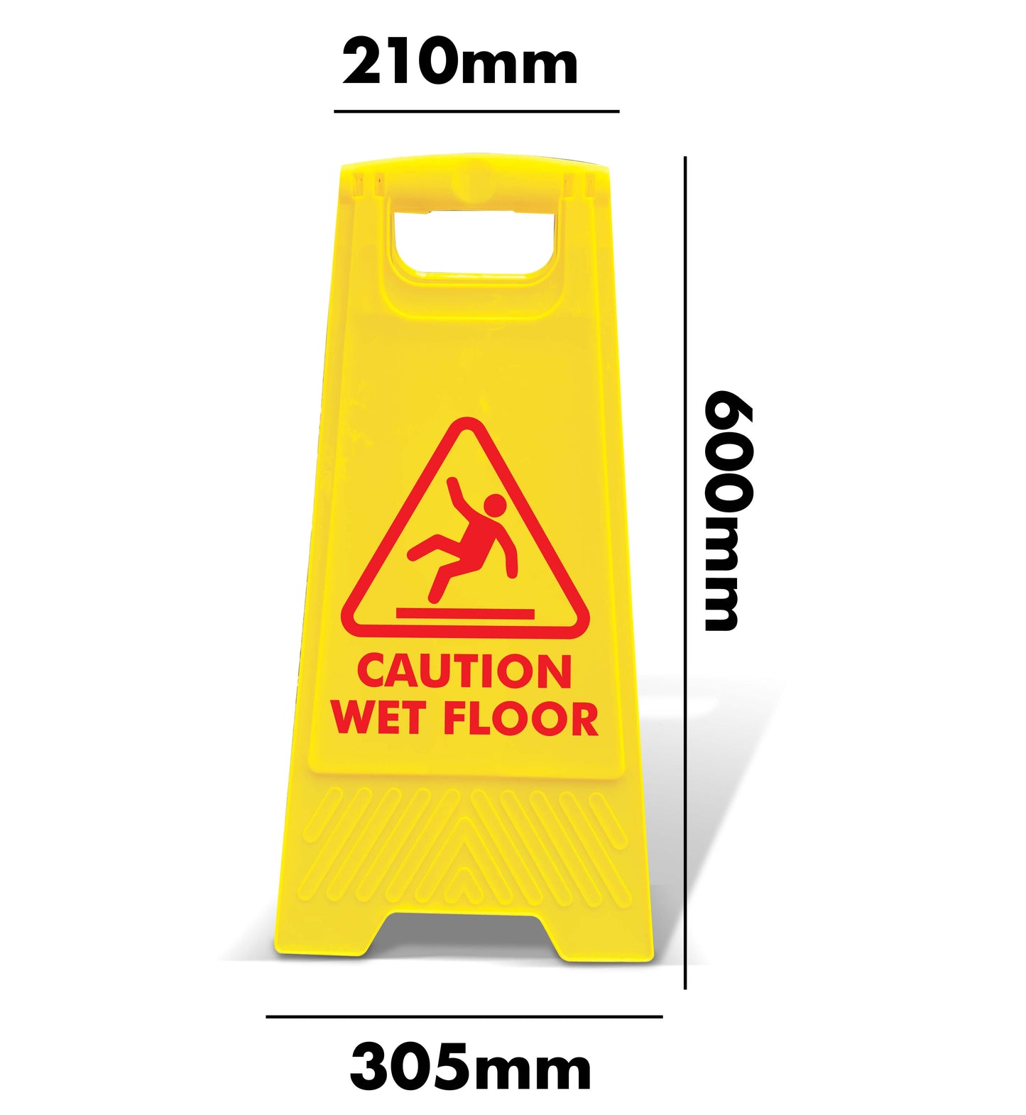 Yellow A-Frame - Caution Wet Floor Red