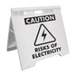 Caution Risk Of Electricity - Evarite A-Frame Sign