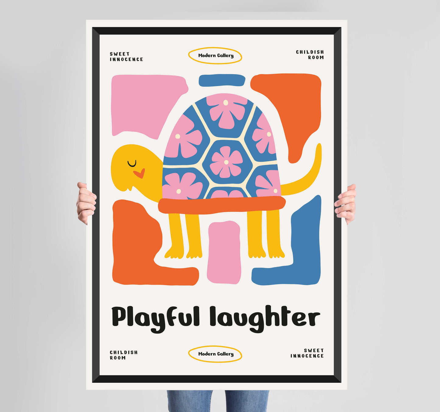 Children's Bedroom Laughter Turtle Poster Wall Art Prints