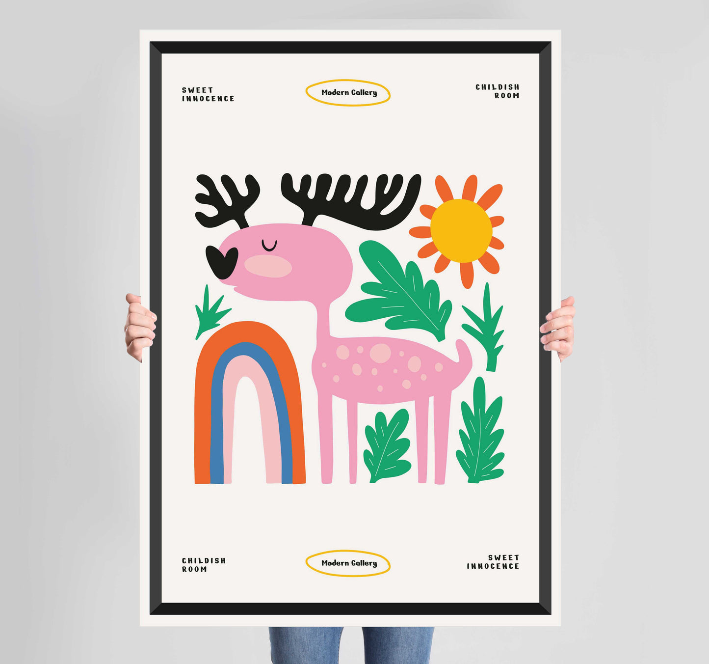 Children's Bedroom Nice Day Moose Poster Wall Art Prints