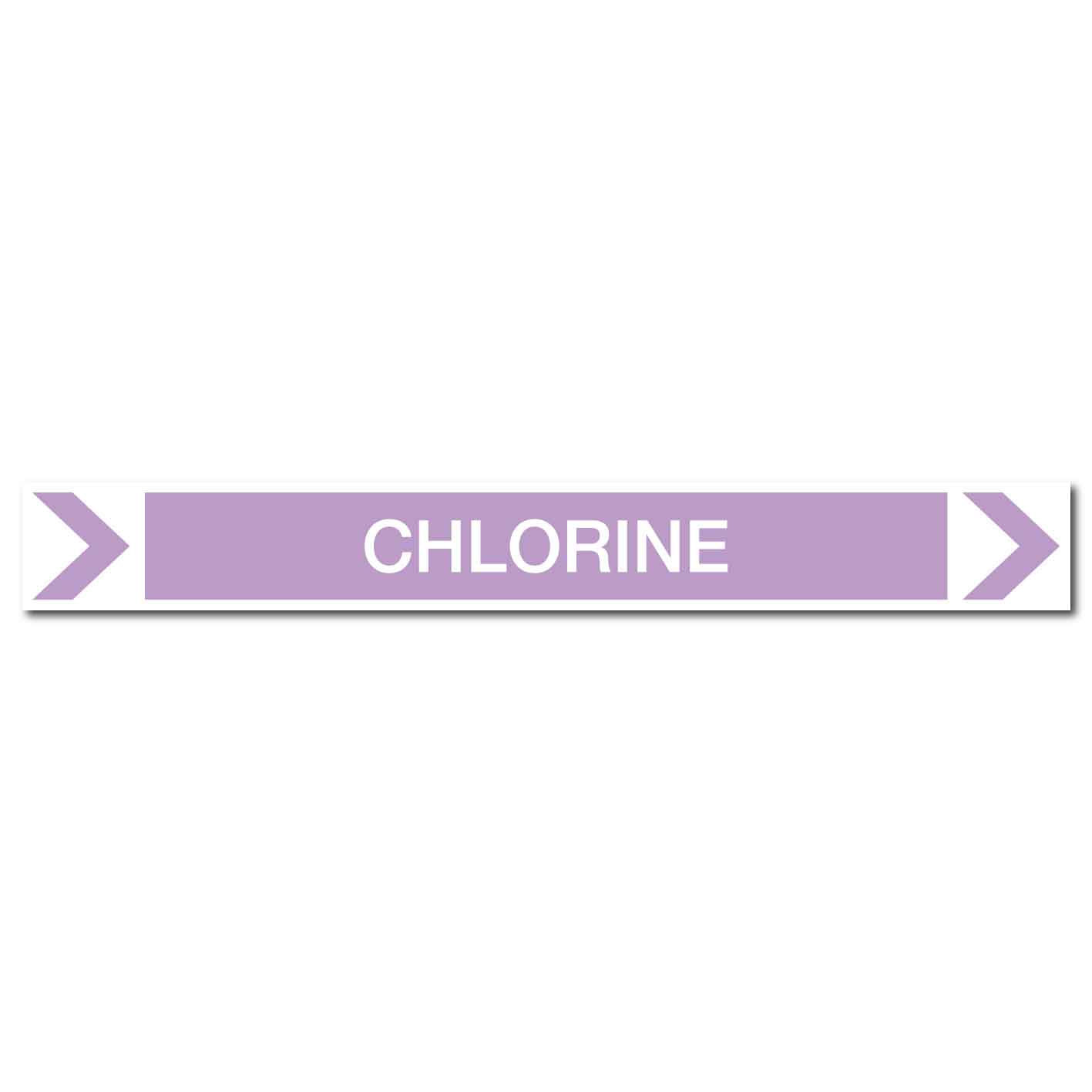 Pool/Spa - Chlorine (Right) - Pipe Marker Sticker