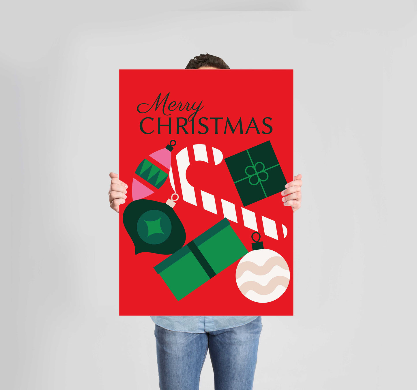 Christmas Poster Wall Art Prints (Set of 4)