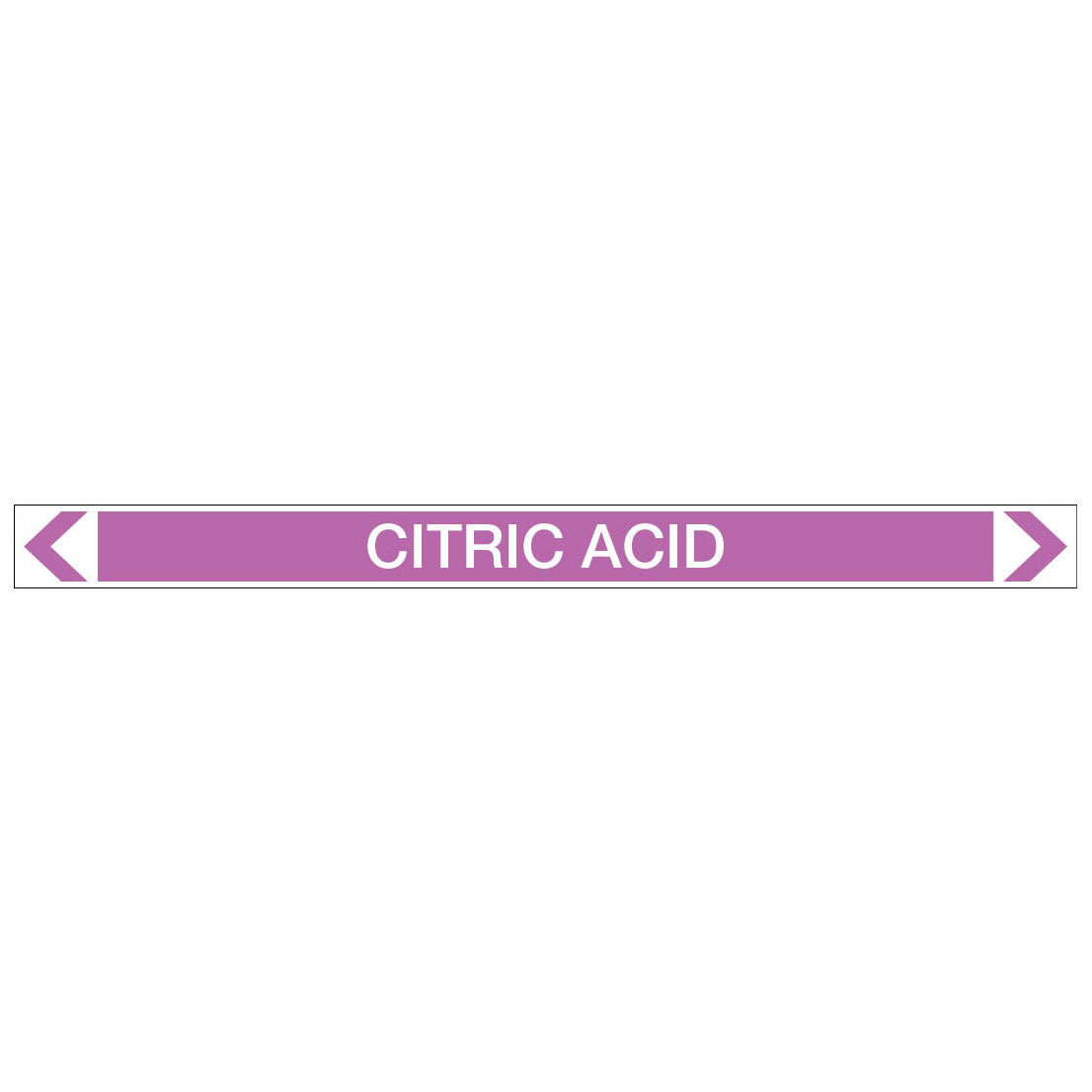 Alkalis / Acids - Citric Acid - Pipe Marker Sticker