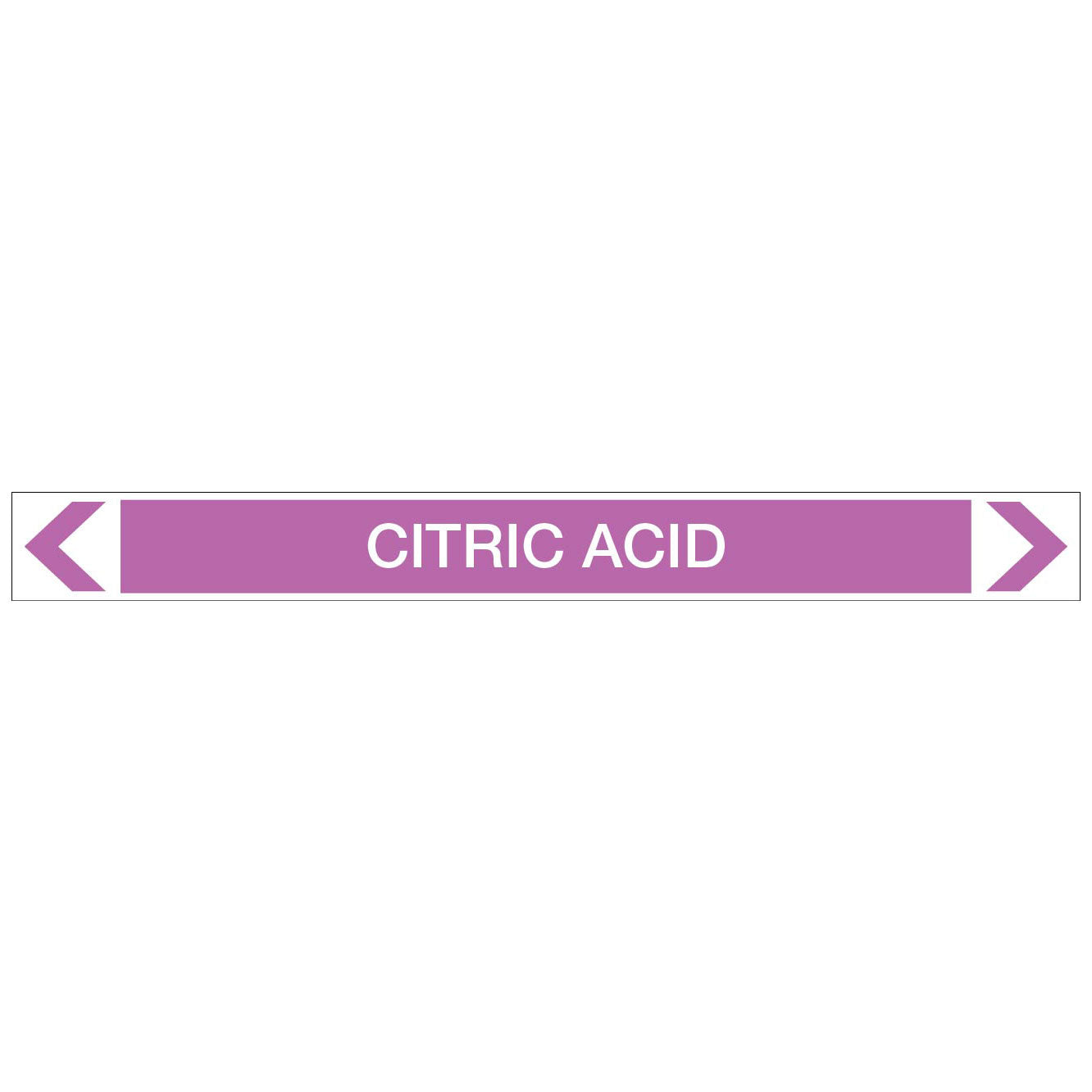 Alkalis / Acids - Citric Acid - Pipe Marker Sticker