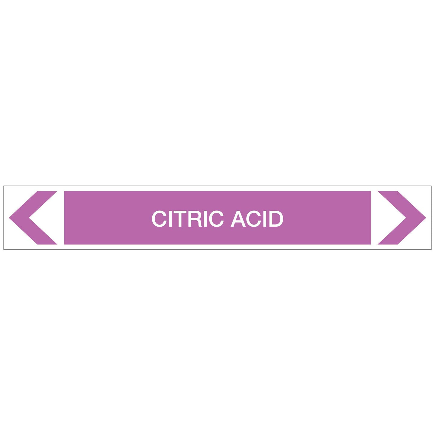 Alkalis / Acids - Citric Acid - Pipe Marker Sticker