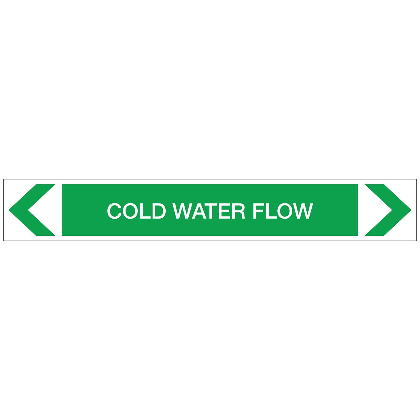 Water - Cold Water Flow - Pipe Marker Sticker