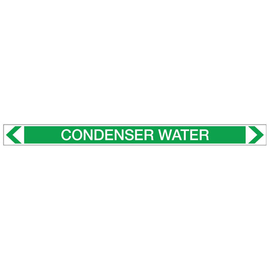 Water - Condenser Water - Pipe Marker Sticker
