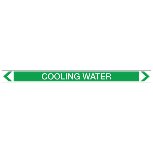 Water - Cooling Water - Pipe Marker Sticker