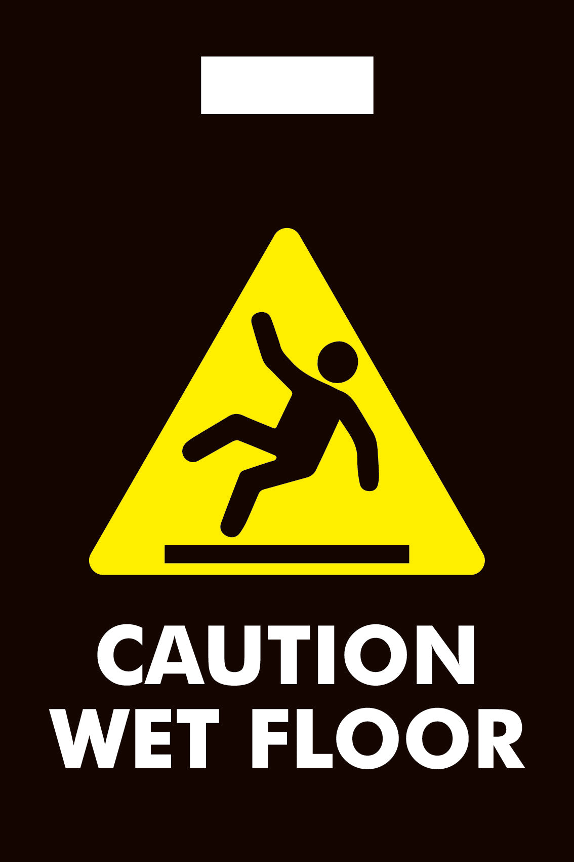 Caution Wet Floor Black - Black - Corflute Box Sign