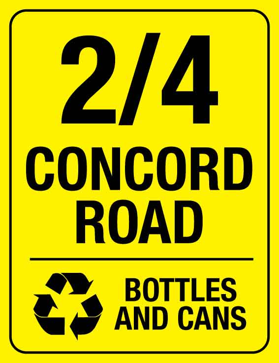 Custom Address & Bottles and Cans Wheelie Bin Stickers