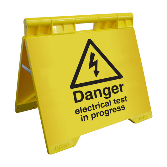 Danger Electrical Test In Progress - Evarite A-Frame Sign