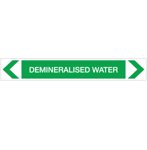 Water - Demineralised Water - Pipe Marker Sticker
